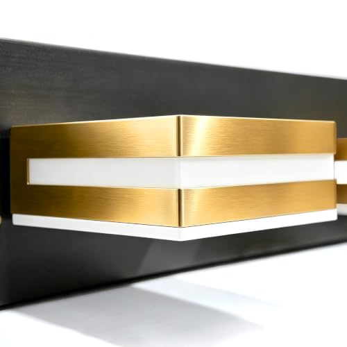 Bathroom Lights Fixtures Over Mirror (Black-Gold / 10-Light)