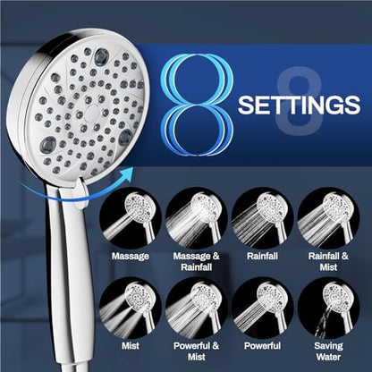 8" Dual Shower Head Combo