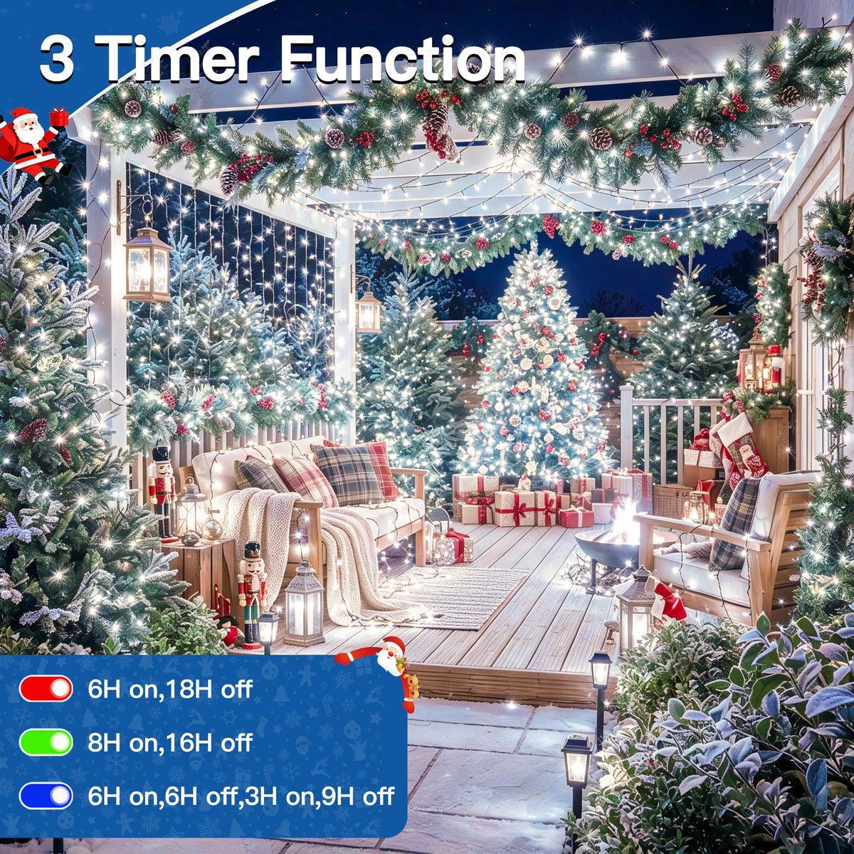 500 LED Christmas Lights Outdoor (Cool White / 500 LED)