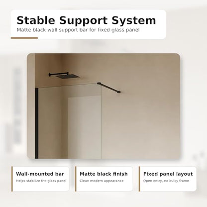 32" W X 76" H Glass Shower Door