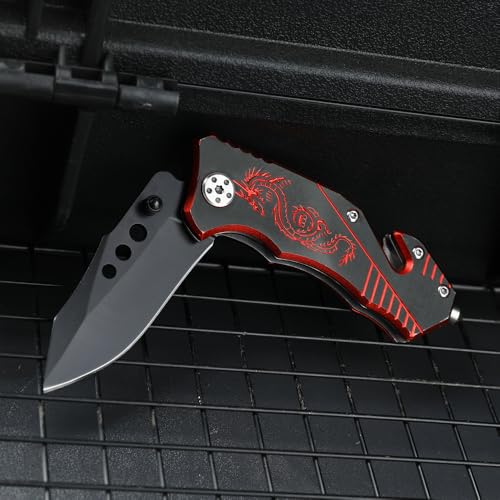 3.5" Aluminum Handle with Dragon Engraving