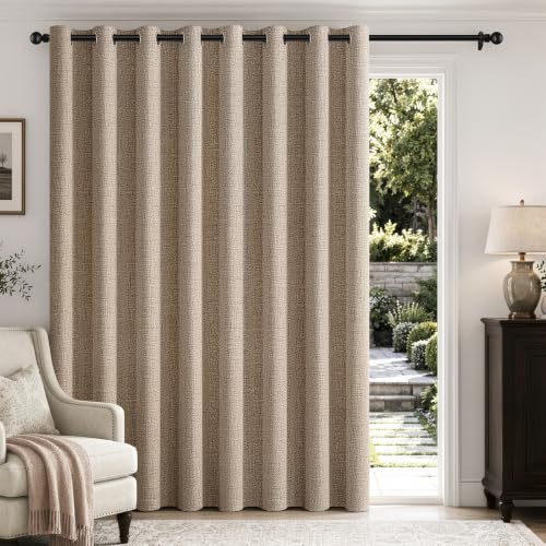 Extra Wide 100% Blackout Linen Curtains 100x90 Copper Brown (Copper Brown / 100"W x 90"L (Pack of 1))
