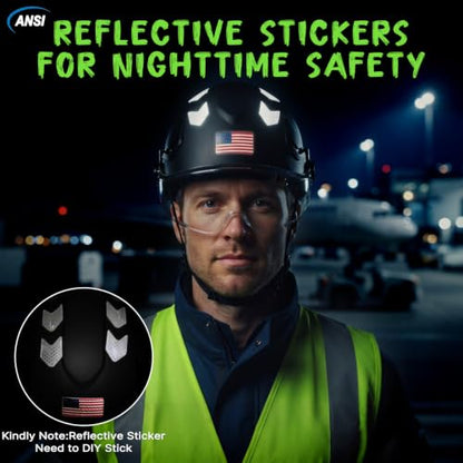 Type 2 Hard Hat with Clear Visor and Chin Strap (Black Hard Hat with Visor)