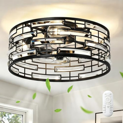 Caged Ceiling Fan with Light