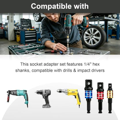 20Pcs Flexible Drill Bit Extension and Right Angle Adapter Set (20 Pcs)
