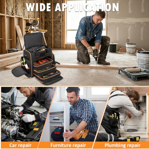 Tool Bag with 3 Removable Cases