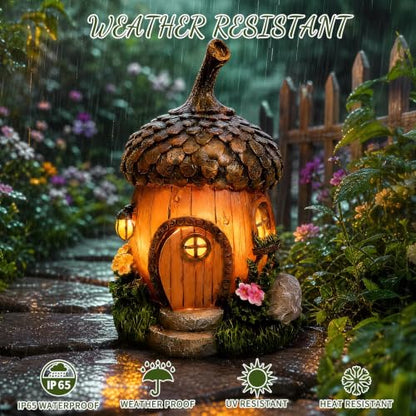 Fairy Garden House with Solar Light