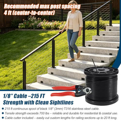36" Stair Railing Post Kits