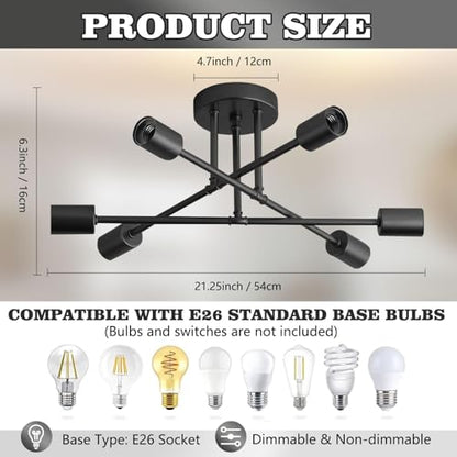 Semi Flush Mount Ceiling Light Fixture