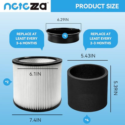 90304 Replacement Filter Kit Fits for shopvac Filter 90304 90350