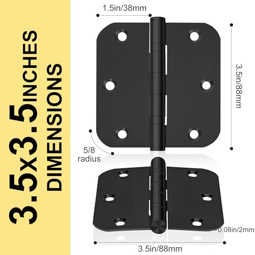 6 Pack Heavy Duty 3.5 Inch Stainless Steel Door Hinges