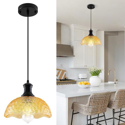 Vintage Glass Pendant Light
