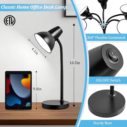 LED Desk Lamp with Flexible Gooseneck