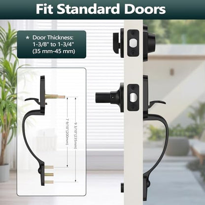 Modern Wave Exterior Door Handle Set