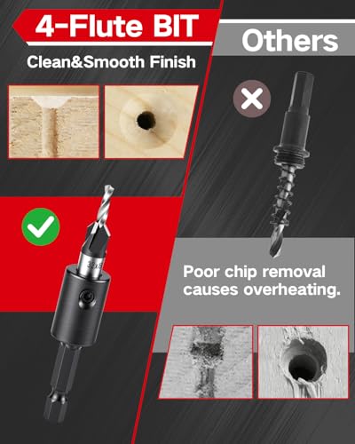 Countersink Drill Bits Set