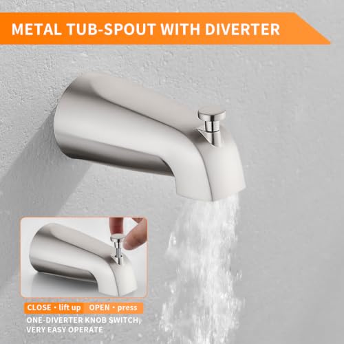 Tub Shower Faucet Set Brushed Nickel (Brushed)
