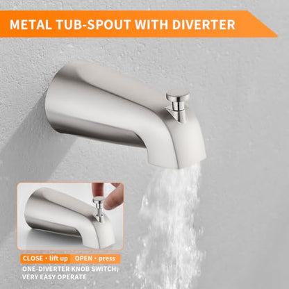 Tub Shower Faucet Set Brushed Nickel (Brushed)