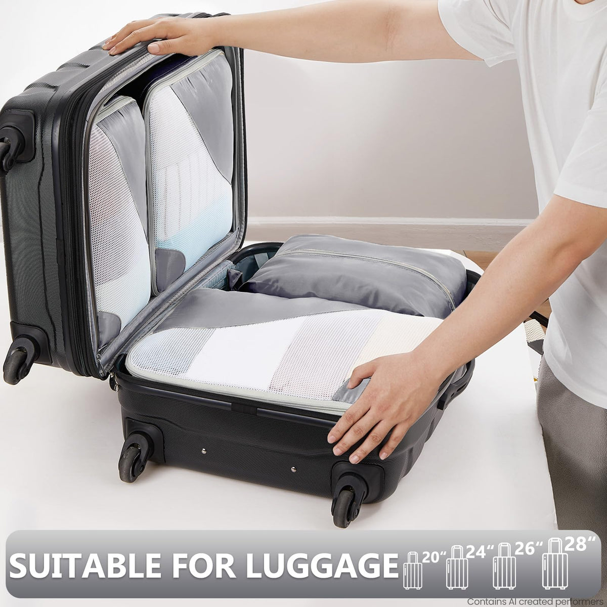 Packing Cubes for Travel (04 Gray)