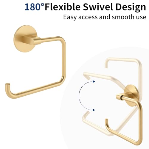 Hand Towel Holder Adhesive Gold (Gold)