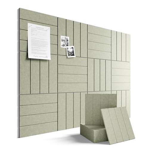48" x 36" Large Felt Bulletin Board (Sage / Bold-stripe 12-pack)