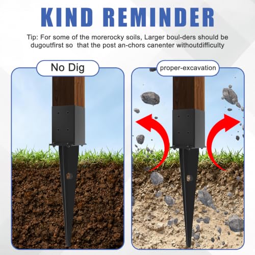 4x4 Fence Post Anchor Ground Spike