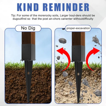 4x4 Fence Post Anchor Ground Spike