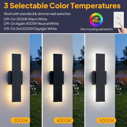 2 Pack Outdoor Wall Lights