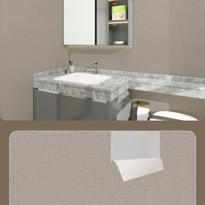 Khaki Grasscloth Peel and Stick Wallpaper 23.6"x480" (Khaki / 23.6" x 480")