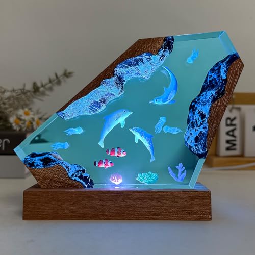 Humpback Whale Ocean Resin Lamp