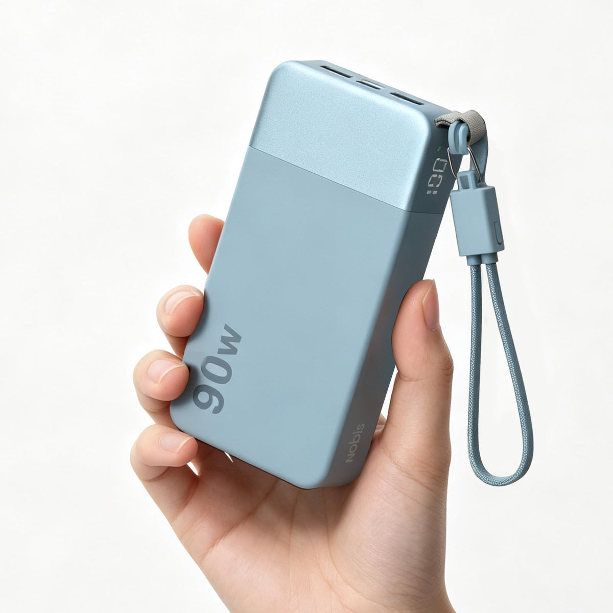 90W Portable Charger 20000mAh Power Bank with Detachable C (Blue)