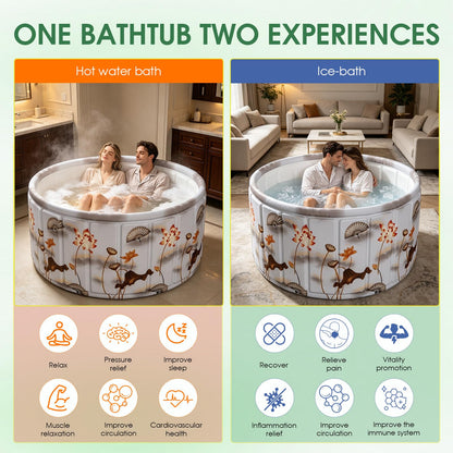 Portable Bathtub for Adults 164 Gal (B-Lotus / 47.2x21.7 Inch)