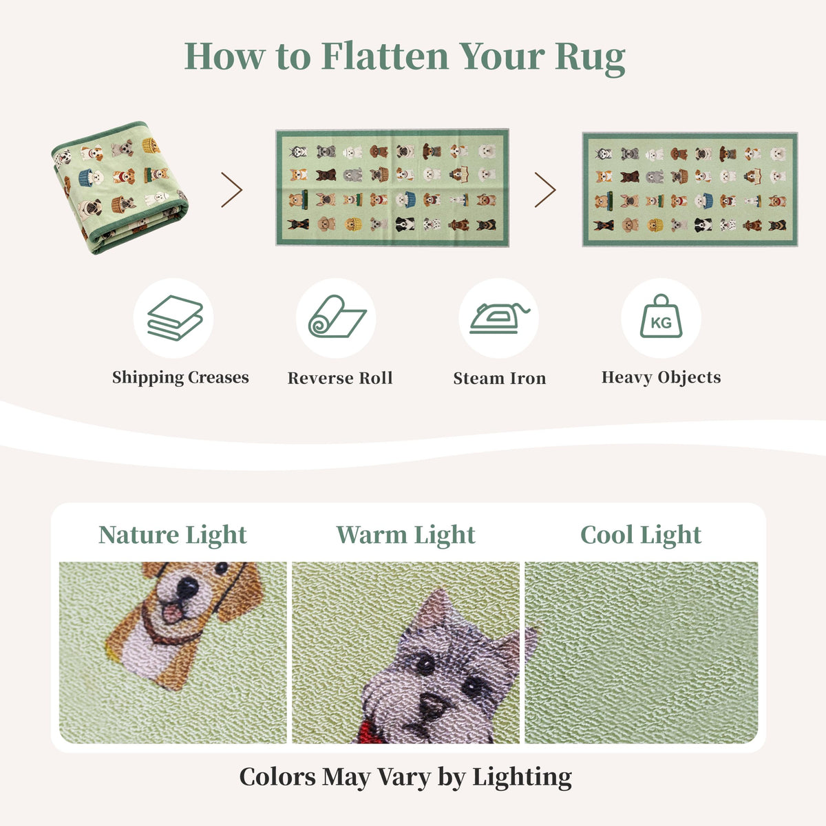 Waterproof 2x3 Small Rug (Dog Green / 2' x 3' (Runner))