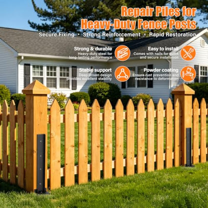 8 Pcs Fence Post Anchor Kit