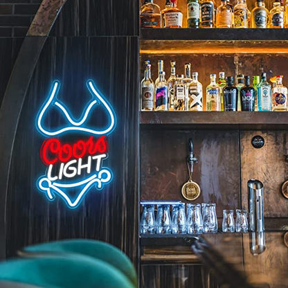 Bikini Crs LIGHT Neon Signs for Wall Decor Neon Lights for Business Led Signs Suitable for Man Cave Restaurant Office Bar Pub Led Art 5V Power Adapter 16.1 * 9.8 Inch (Bikini Crs Light)