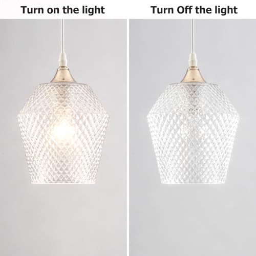 2Pcs Small Glass Lamp Shades (Clear)