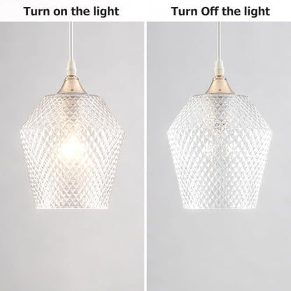 2Pcs Small Glass Lamp Shades (Clear)
