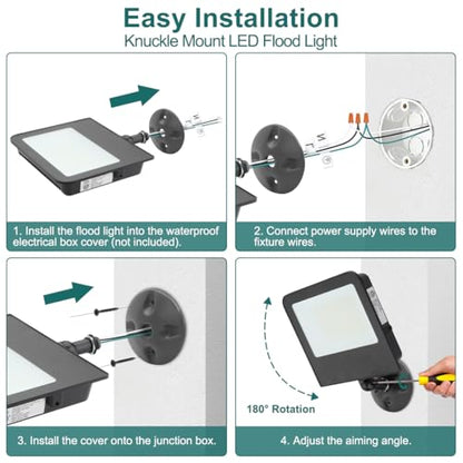 150W LED Flood Light with Adjustable Knuckle Mount