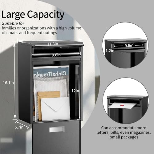 Wall Mounted Locking Mailbox for Outside