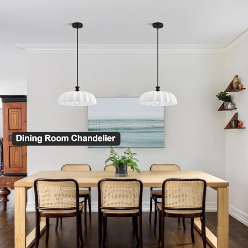 Milk Glass Pendant Lights Fixture Floral Hanging Lamp Chandelier