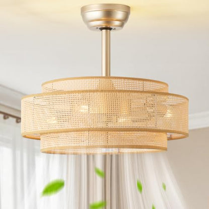 20" Boho Ceiling Fan with Light