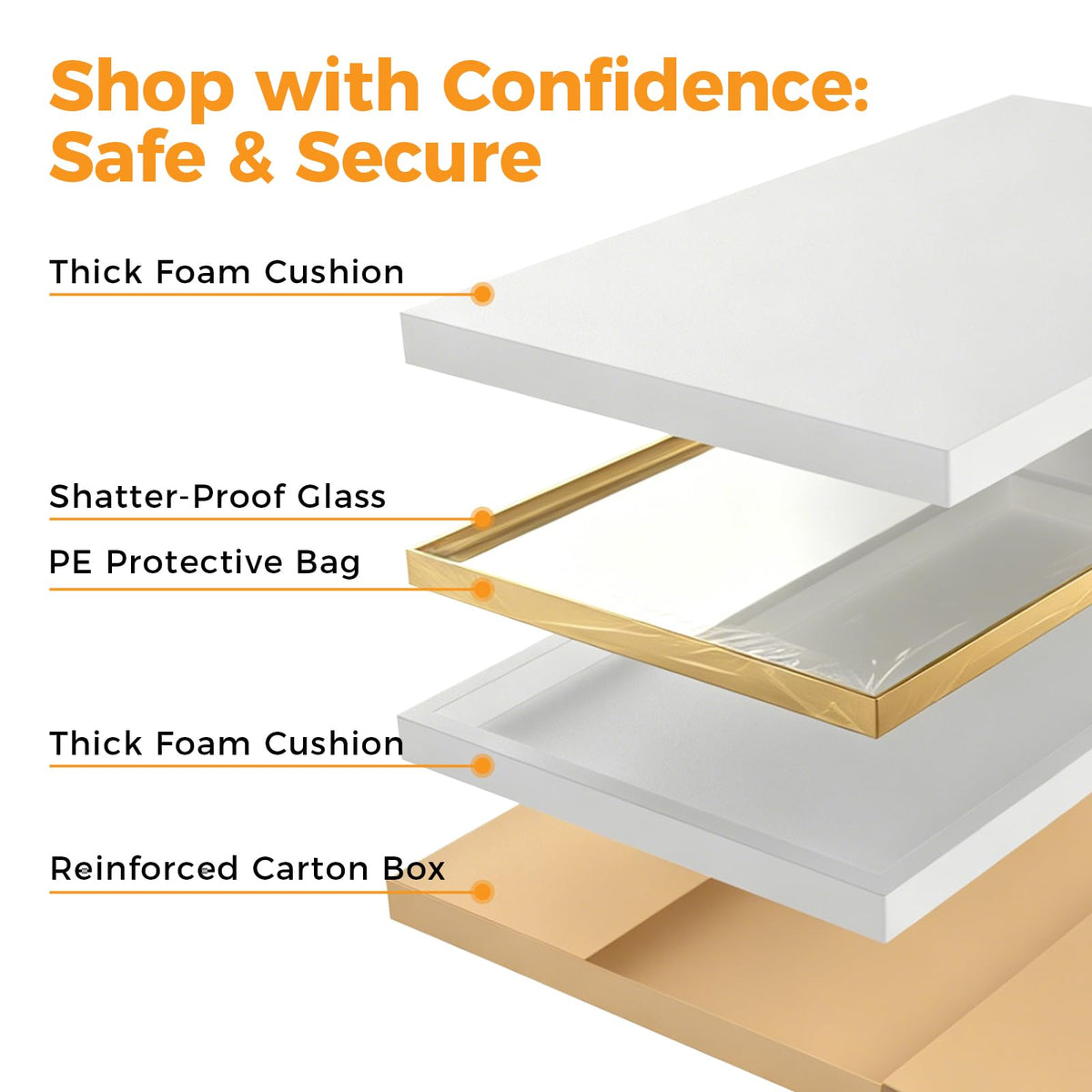 Bathroom Mirrors for Over Sink (Gold-rec Groove / 22"L x 30"W)