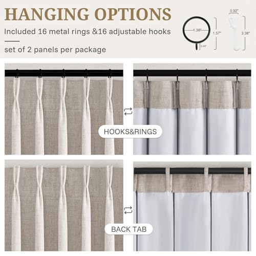 108 Inch Extra Long Blackout Curtains Greyish Brown for Nursery (Greyishbrown / 50"W x 108"L (Pack of 2))