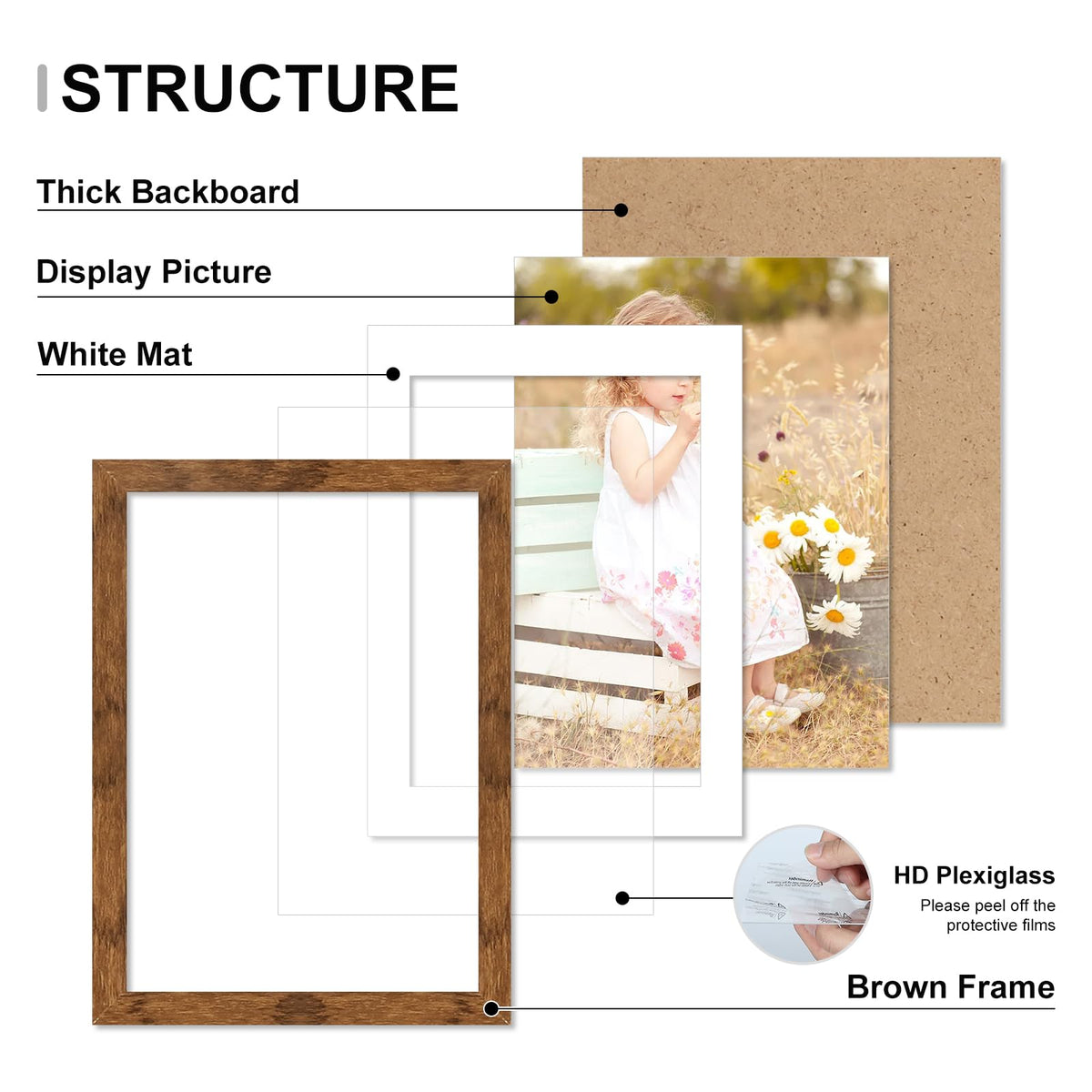 5x7 Picture Frames Brown (Brown / 5X7)
