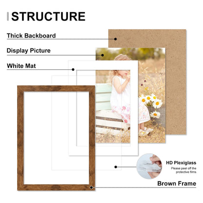 5x7 Picture Frames Brown (Brown / 5X7)