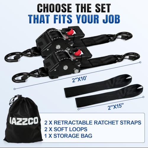 Retractable Ratchet Straps Heavy Duty