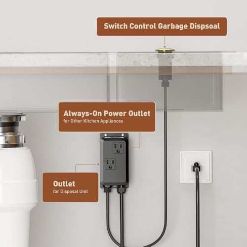 Garbage Disposal Air Switch Kit Dual Outlet