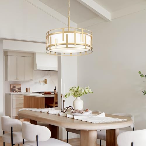 17.7" Drum Chandelier for Dining Room