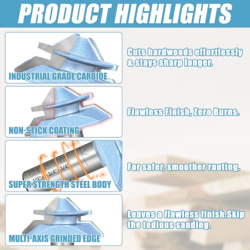 45° Lock Miter Router Bit