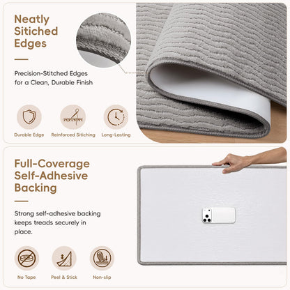 Stair Landing Mat (Light Grey / 2' x 3' (Rectangular))