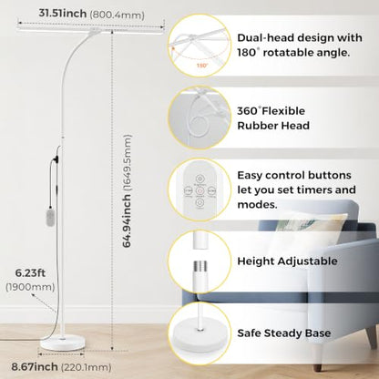 Double Head LED Floor Lamp